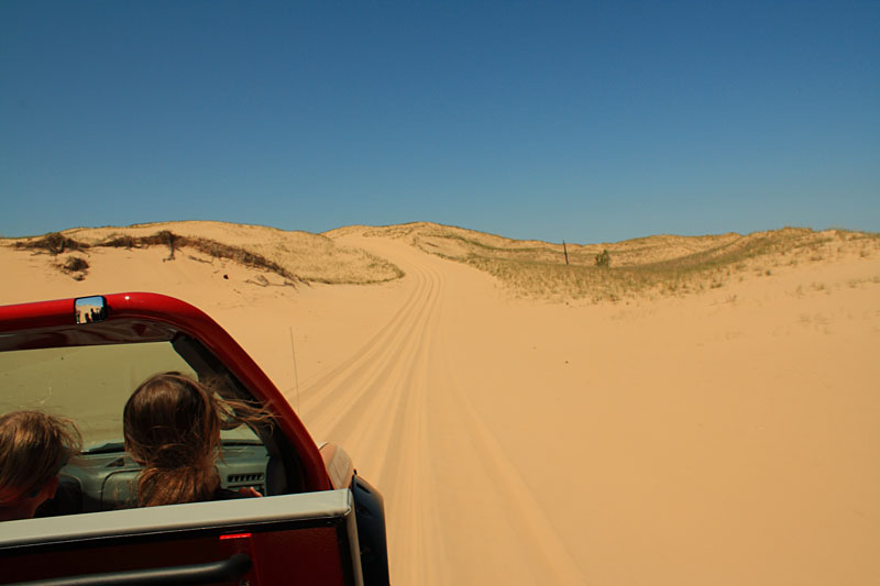 climbing up the sand dune mac woods dune ride